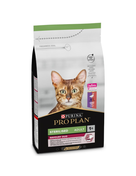 Purina Pro Plan Gato Adulto Esterilizado Pato e Figado Savoury Duo