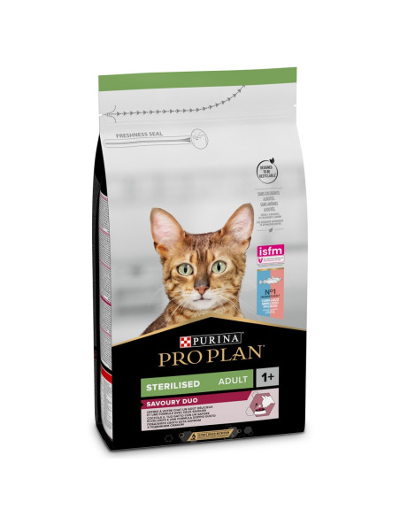 Purina Pro Plan Gato Adulto Esterilizado Bacalhau e Truta Savoury Duo