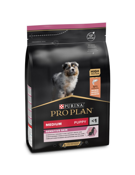 Purina Pro Plan Medium Puppy Sensitive Skin Optiderma 12kg