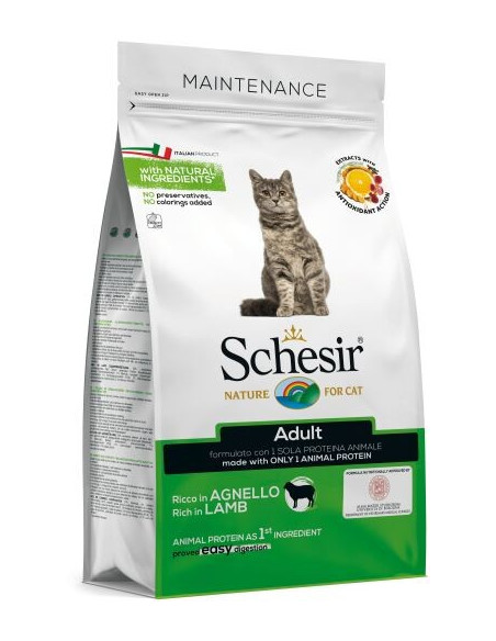 Schesir Manutenção Cordeiro Gatos 1,5Kg Dry Line (Linha Seca)