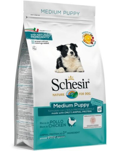 Schesir Medio Puppy c/ Frango (Linha Seca)