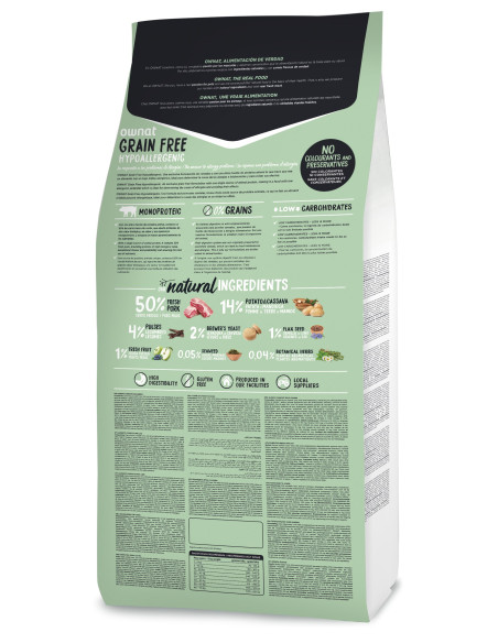 Ownat Cão Grain Free Hypo Pork