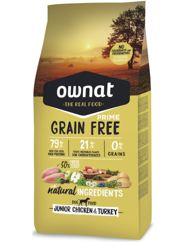 Ownat Cão Grain Free Junior Chicken & Turkey