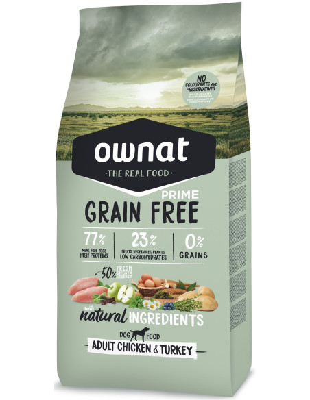 Ownat Cão Grain Free Adult Chicken & Turkey