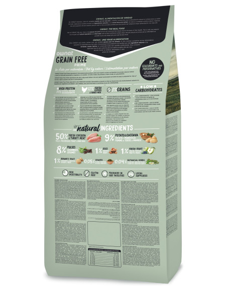 Ownat Cão Grain Free Adult Chicken & Turkey