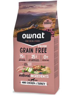 Ownat Cão Grain Free Mini Adult Chicken & Turkey