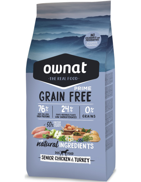 Ownat Cão Grain Free Senior Chicken & Turkey