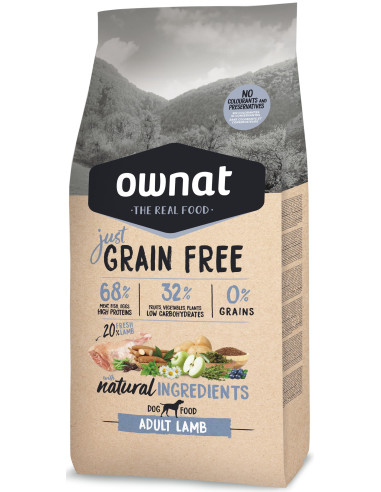 Ownat Cão Grain Free JUST Adult Lamb