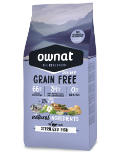 Ownat Gato Grain Free PRIME Adult Sterilised Fish