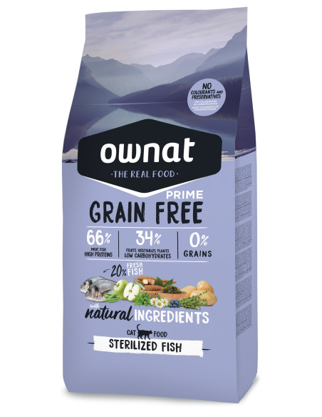 Ownat Gato Grain Free PRIME Adult Sterilised Fish