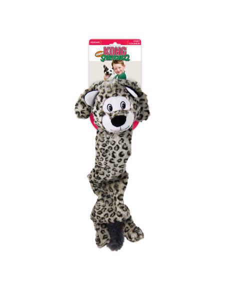 Brinquedo Kong Peluche Elástico Jumbo Stretchezz c/ som Leopardo - XL  (75 cm)