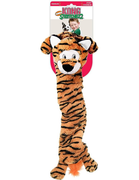 Brinquedo Kong Peluche Elástico Jumbo Stretchezz c/ som Tigre - XL  (75 cm)