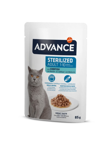 Advance Gato Húmidos Adulto Esterilizado com Bacalhau