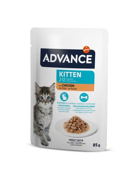 Advance Gato Húmidos Kitten com frango