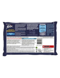 Purina Gatos Húmidos Felix Sensations Gelatinas Seleção de Peixes 4x85gr 2