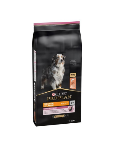Purina Pro Plan Medium & Large Adult 7+ Sensitive Skin Optiderma 14kg