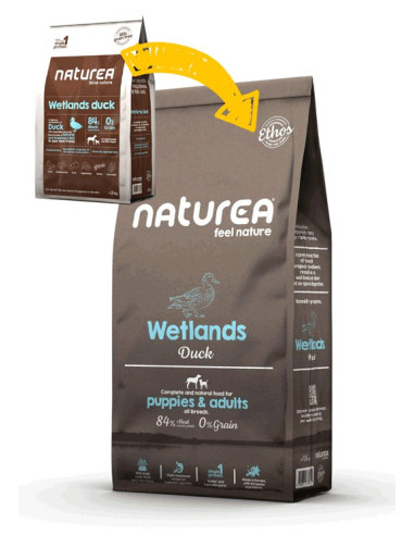 Naturea Wetlands Duck  (Pato sem Cereais) 12kg