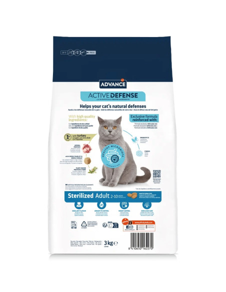 Advance Gato Adulto Sterilised Perú/Cevada 3Kg