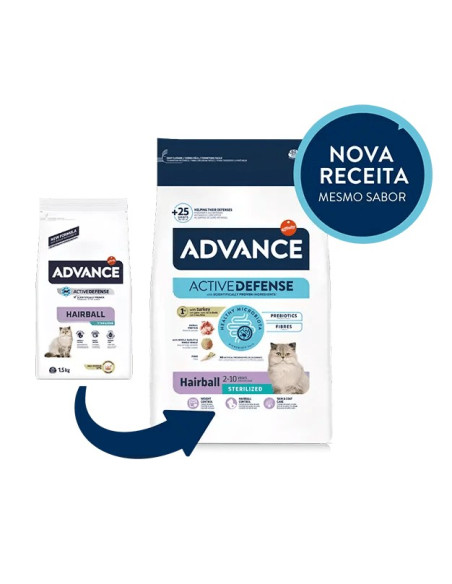 Advance Gato Sterilised Hairball Perú e Cevada