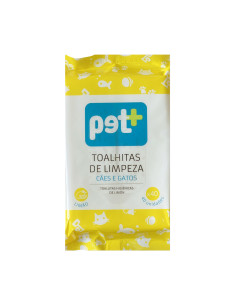 Pet+ Toalhitas de Limpeza Limão p/ Cão e Gato 40 uni.