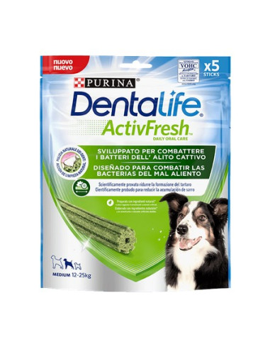 Purina Cão DentaLife Snacks ActivFresh Medium 12-25kg (5 sticks)