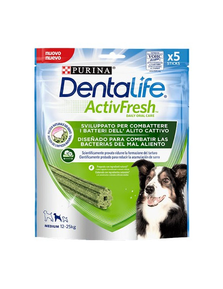 Purina Cão DentaLife Snacks ActivFresh Medium 12-25kg (5 sticks)