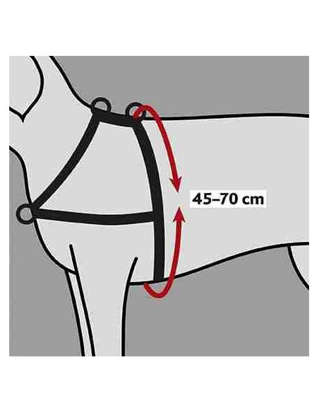 Trixie Peitoral de Treino "Lead'n'walk soft" 45-70cm/25mm (preto)