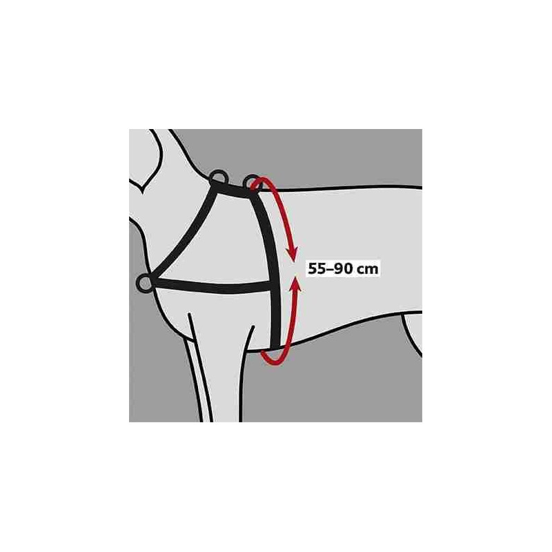 Trixie Peitoral de Treino "Lead'n'walk soft" 45-70cm/25mm (preto)