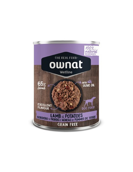 Ownat Cão Wetline Cordeiro com batata 395gr