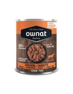 Ownat Cão Wetline Grain Free Frango com cenoura 395gr