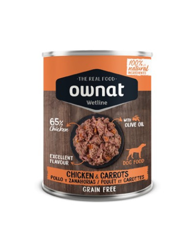 Ownat Cão Wetline Grain Free Frango com cenoura 395gr