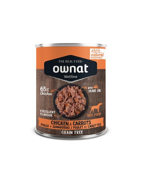 Ownat Cão Wetline Grain Free Frango com cenoura 395gr
