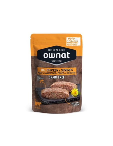 Ownat Gato Wetline Grain Free Frango com Camarão