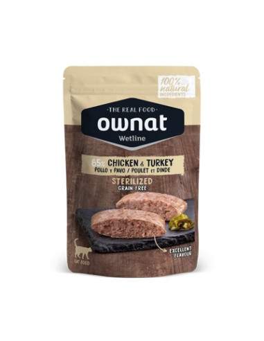 Ownat Gato Wetline Grain Free Esterilizado Frango com Perú