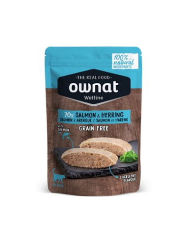 Ownat Gato Wetline Grain Free Salmão com Arenque