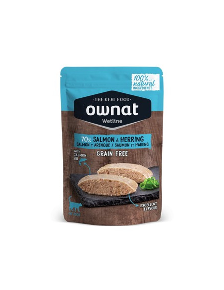 Ownat Gato Wetline Grain Free Salmão com Arenque