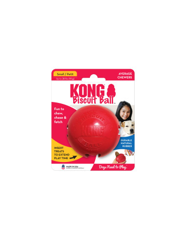 Brinquedo Kong Bola Biscoitos - Small (+ 9 kg)