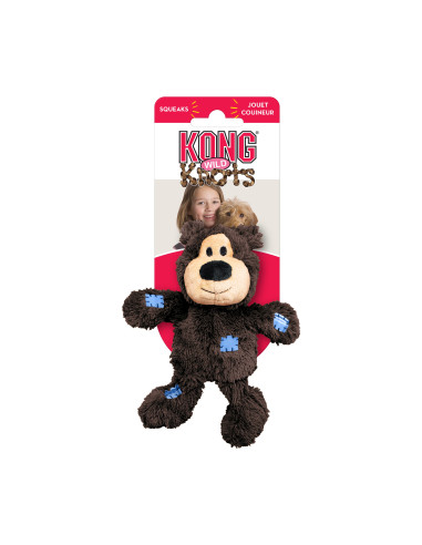 Brinquedo Kong Peluche Wild Knots Urso Dourado - M/L (28 cm)