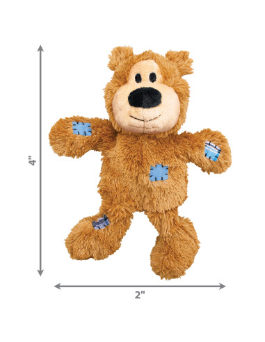 Brinquedo Kong Peluche Wild Knots Urso Dourado - M/L (28 cm)
