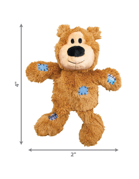 Brinquedo Kong Peluche Wild Knots Urso Dourado - M/L (28 cm)