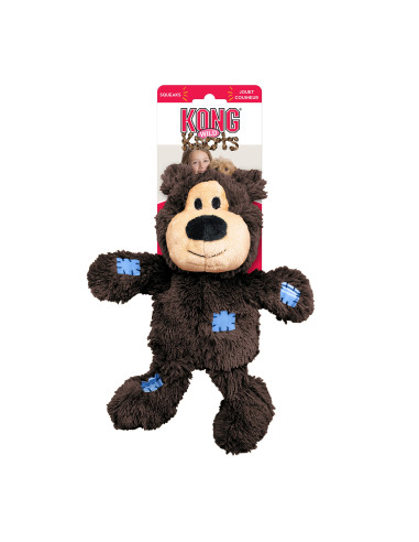 Brinquedo Kong Peluche Wild Knots Urso Cinza - M/L (28 cm)