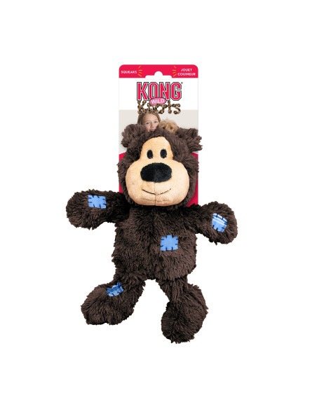 Brinquedo Kong Peluche Wild Knots Urso Cinza - M/L (28 cm)