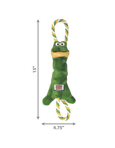 Brinquedo Kong Peluche Tugger Knots Sapo - Small/ Medium (26cm)