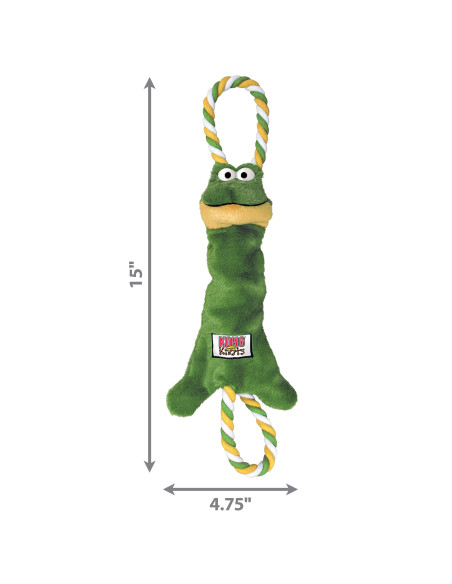 Brinquedo Kong Peluche Tugger Knots Sapo - Small/ Medium (26cm)