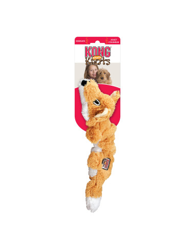 Brinquedo Kong Peluche Scrunch Knots Raposa - Medium/Large  (37cm)
