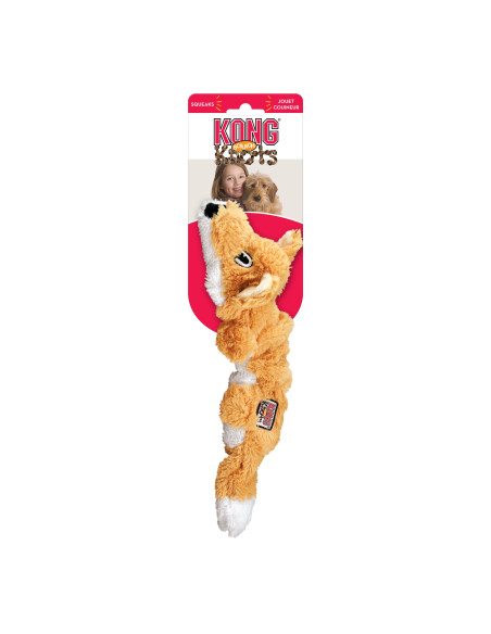 Brinquedo Kong Peluche Scrunch Knots Raposa - Medium/Large  (37cm)