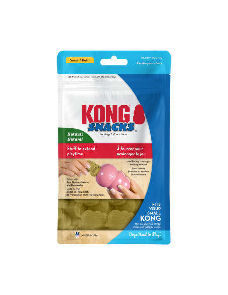 Kong Snacks/Bolachas p/rechear Brinquedos PUPPY - Frango - Small (XY3E)