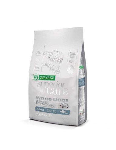 Nature's Protection White Coat Dog Smalll Peixe Branco