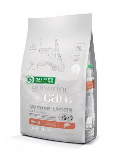 Nature's Protection White Coat Dog Smalll Salmão