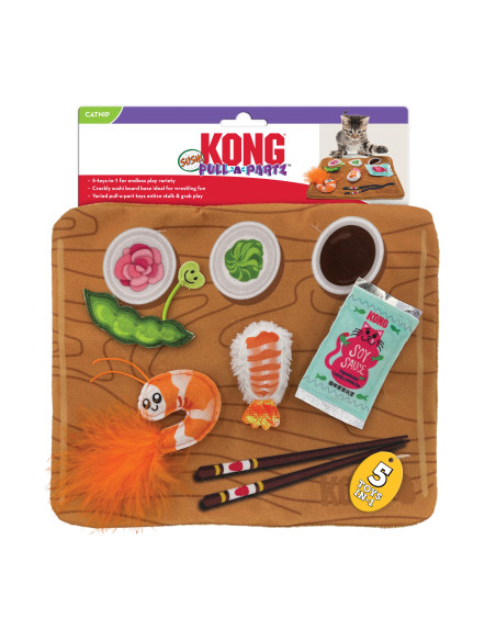 Brinquedo Kong Pull a Partz SUSHI com catnip (CPP9E)